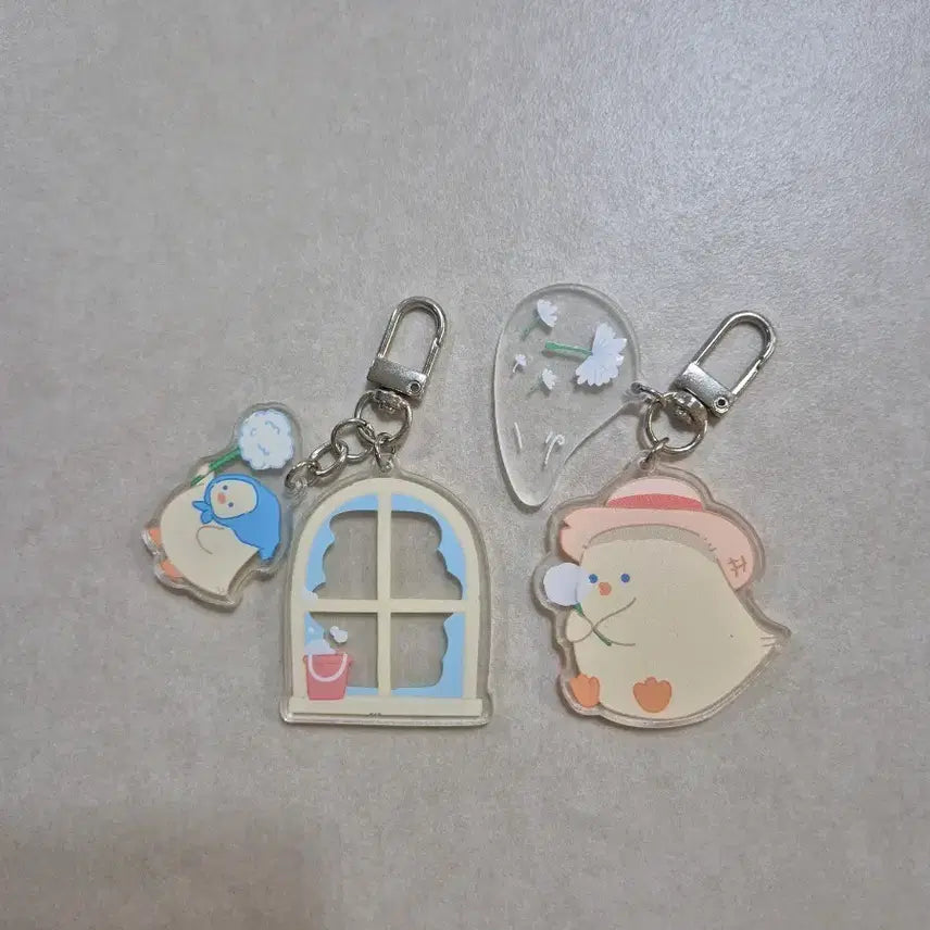[BUNJANG] Daiso Chick Acrylic Keyring Set Bundle / 다이소 병아리 아크릴 키링 세트 일괄