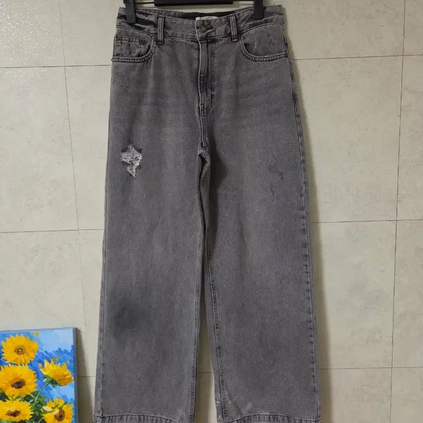 [BUNJANG] VOV ZOE Distressed Summer Wide Jeans (M) / [보브VOV] ZOE 디스트로이드 썸머 와이드 진
