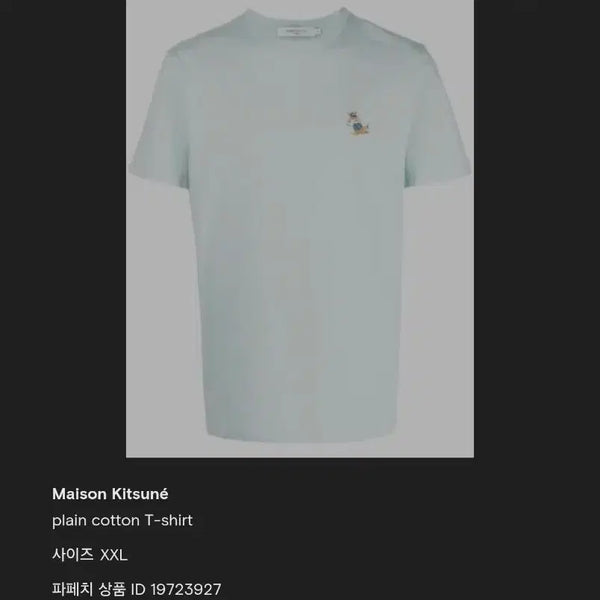 [BUNJANG] Maison Kitsuné Short Sleeve T-Shirt Mint XXL / 메종 키츠네 반팔 민트색 (XXL)
