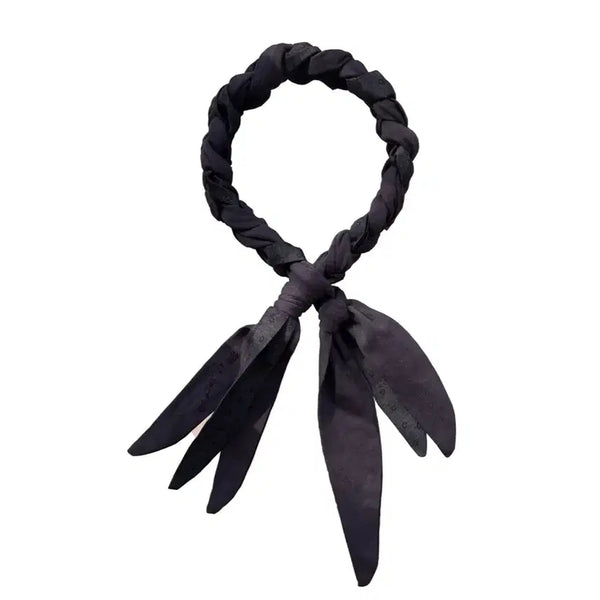 [BUNJANG] Odlyworkshop Braided Short Scarf - Iris / 오들리워크샵 Braided short scarf ,Iris