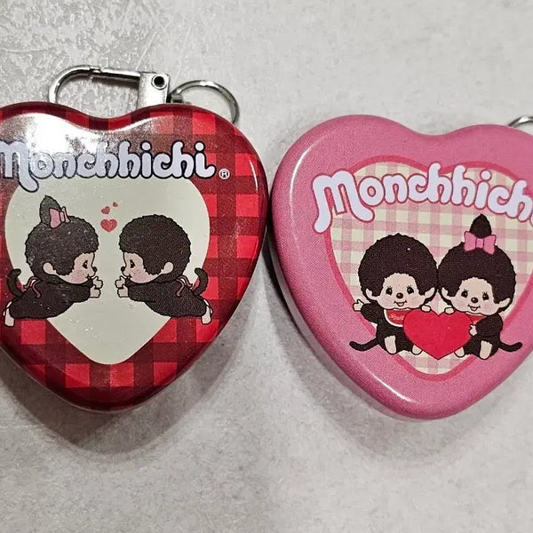 [BUNJANG] Monchhichi Heart Tin Case Keychain / 몬치치 하트 틴케이스 키링 판매