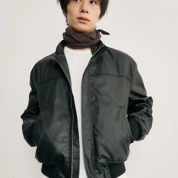 [BUNJANG] Rundi Urban Crop Wax Jacket - Black Size 3 / 런디 어반 크롭 왁스 자켓 - 블랙 3사이즈