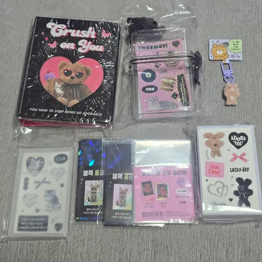 [BUNJANG] Cookie Bear Photobook Photocard Sleeve Set / 쿠키 곰돌이 포토북 포토카드 슬리브 세트