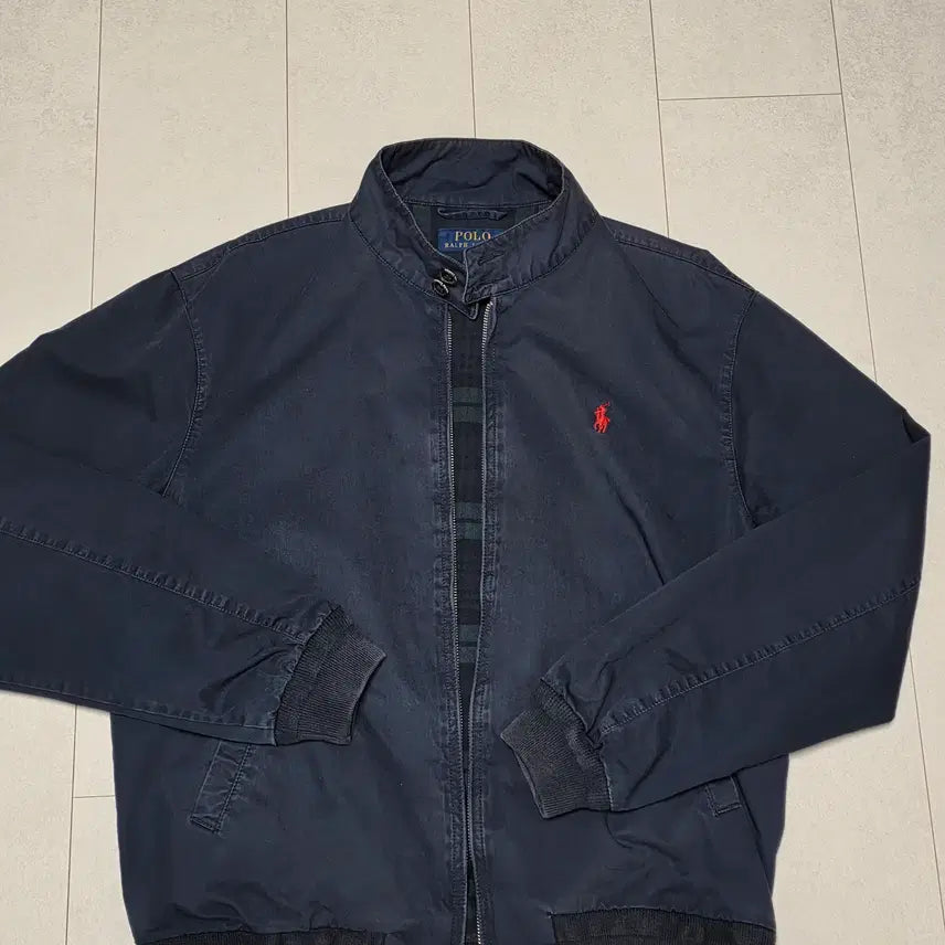 [BUNJANG] Polo Ralph Lauren Navy Swingtop Jacket Barracuda Bayswater Harrington Blouson / 폴로 랄프로렌 네이비 스윙탑 자켓 바라쿠다 바이스윙 베이포트 해링턴 자켓 블루종 M 자연스러운 워싱