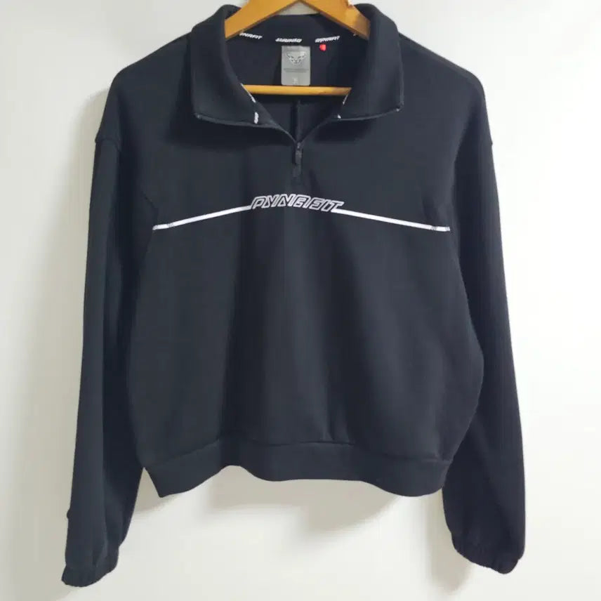 [BUNJANG] DYNAFIT Women's Cropped Half-Zip Sweatshirt Black / [M/90] 다이나핏 여성 크롭 반집업 맨투맨 (정품/상태최상)