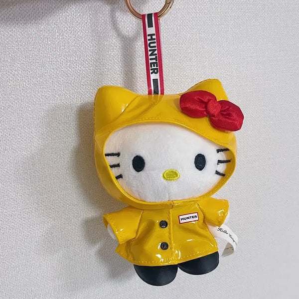 [BUNJANG] Hunter x Hello Kitty Yellow Raincoat Keyring / 헌터 헬로키티 옐로우 레인코트 키링