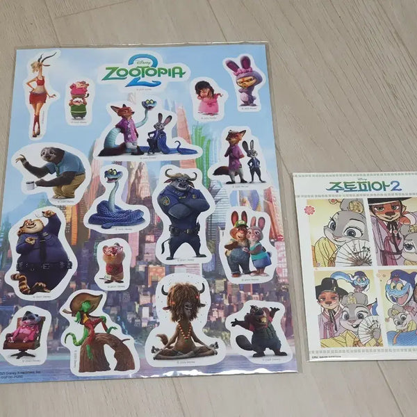 [BUNJANG] Zootopia 2 Korean Style Postcards and Stickers Set / 주토피아2 엽서 및 스티커