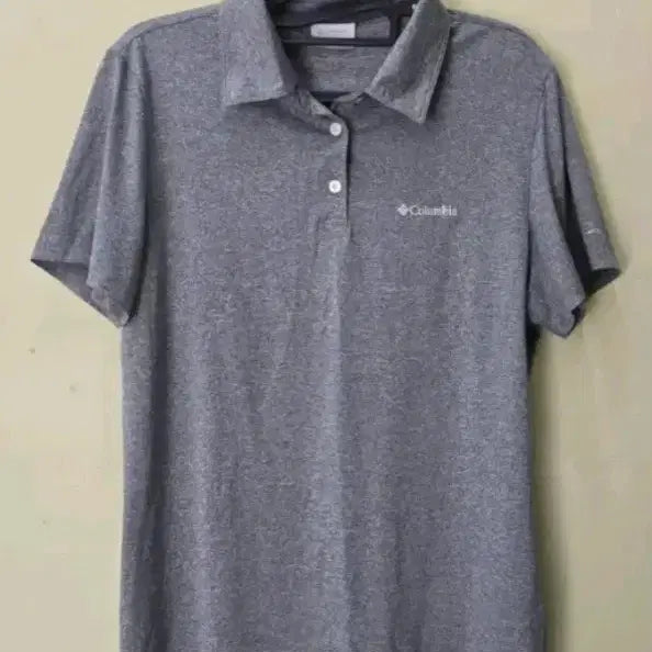 [BUNJANG] Columbia Men's Short Sleeve Collar T-Shirt Melange Grey 105 / 컬럼비아 [105] Columbia 반팔 카라 티셔츠 멜란지 그레이