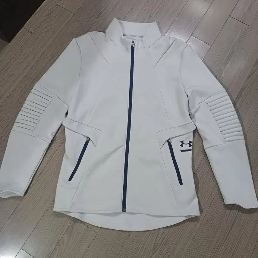 [BUNJANG] Under Armour Zip-Up Jacket White Size 100 / 언더아머 집업 자켓 화이트100