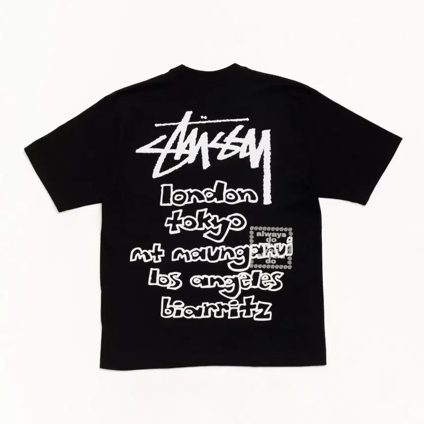 [BUNJANG] Stussy x ADYSOD World Tour T-Shirt Black Size S / 새상품) 스투시 x always do what you should do 월드투어 티셔츠 s
