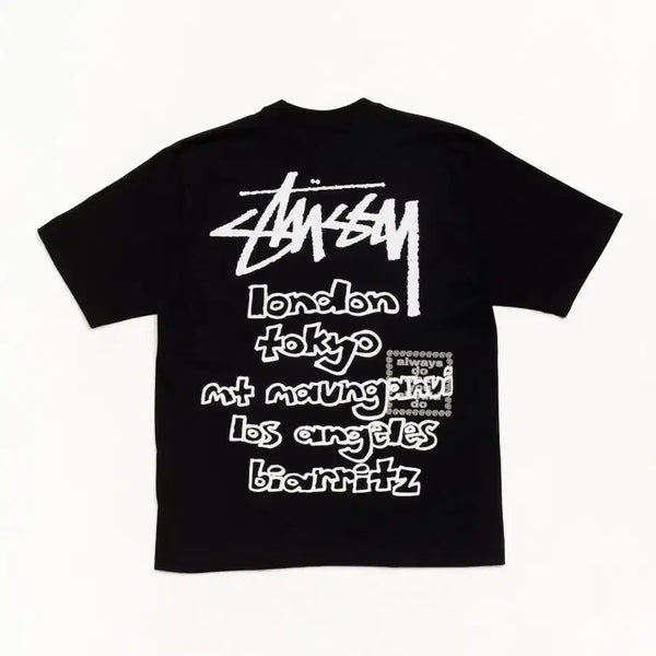 [BUNJANG] Stussy x ADYSOD World Tour T-Shirt Black Size S / 새상품) 스투시 x always do what you should do 월드투어 티셔츠 s