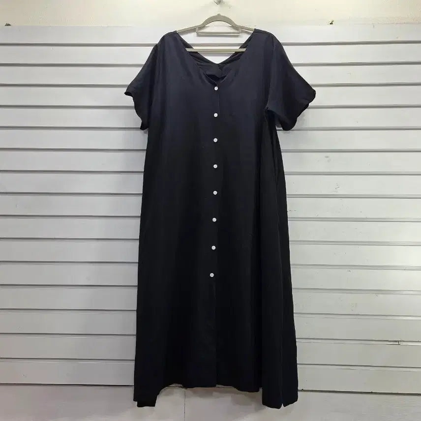 [BUNJANG] Black V-Neck Long Dress (Size 88) / 블랙  V넥 롱원피스 88/보물찾기천사