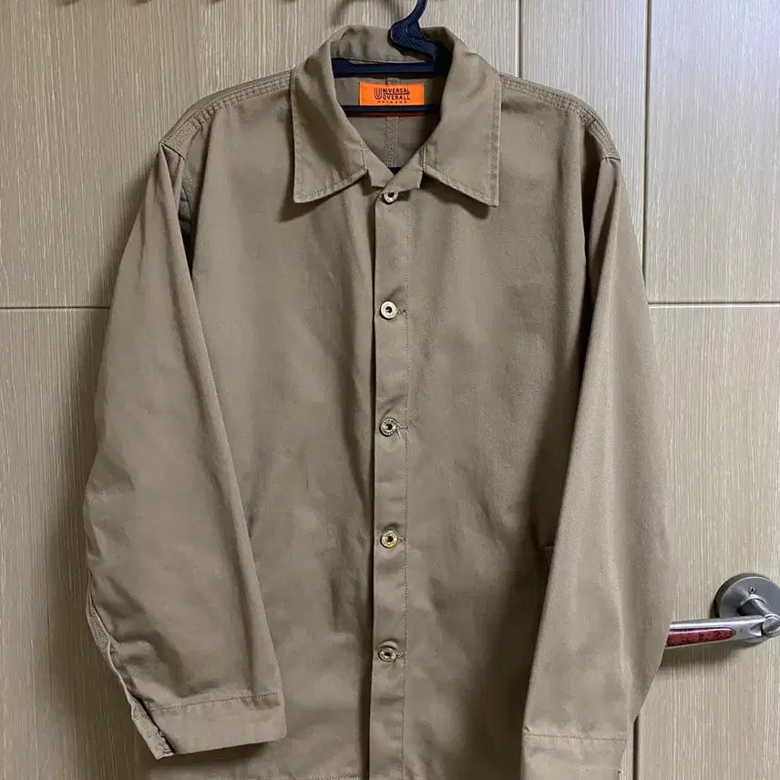 [BUNJANG] UNIVERSAL OVERALL X MORGAN HOMME Work Jacket (Beige, Size M) / [UNIVERSAL] 유니버셜 오버롤 X MORGAN HOMME 워크 자켓 M사이즈