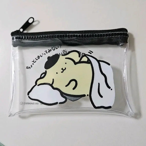 [BUNJANG] Sanrio Pompompurin Clear Pouch Card Wallet / 산리오 폼폼푸린 투명 파우치 카드 지갑