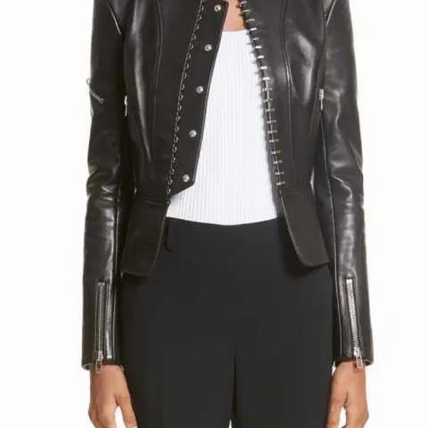 [BUNJANG] Alexander Wang Mainline Lambskin Rider Leather Jacket / 알렉산더왕 메인라인 램스킨 라이더 가죽 자켓