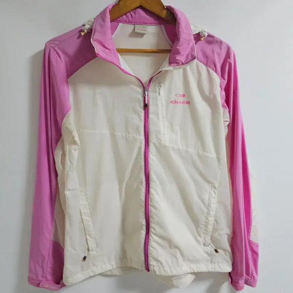 [BUNJANG] EIDER Women's Chaos Windbreaker Jacket (Pink/White) Size L / [L/100] 아이더 여성 카오스 바람막이 자켓 (핑크/화이트)
