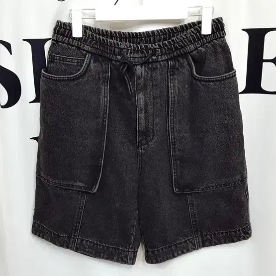 [BUNJANG] JUUN.J 23SS Snap Detail Outpocket Denim Shorts (Black Indigo) / 준지 23SS 스냅 디테일 아웃포켓 데님 흑청 반바지