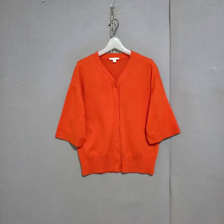 [BUNJANG] COS 6-Sleeve Cardigan Orange Size S / COS 코스 색감이쁜 6부소매 가디건 S  n8605