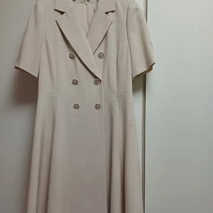 [BUNJANG] Line Addition Double Button Midi Dress / 라인 어디션 원피스 66 한번 착용