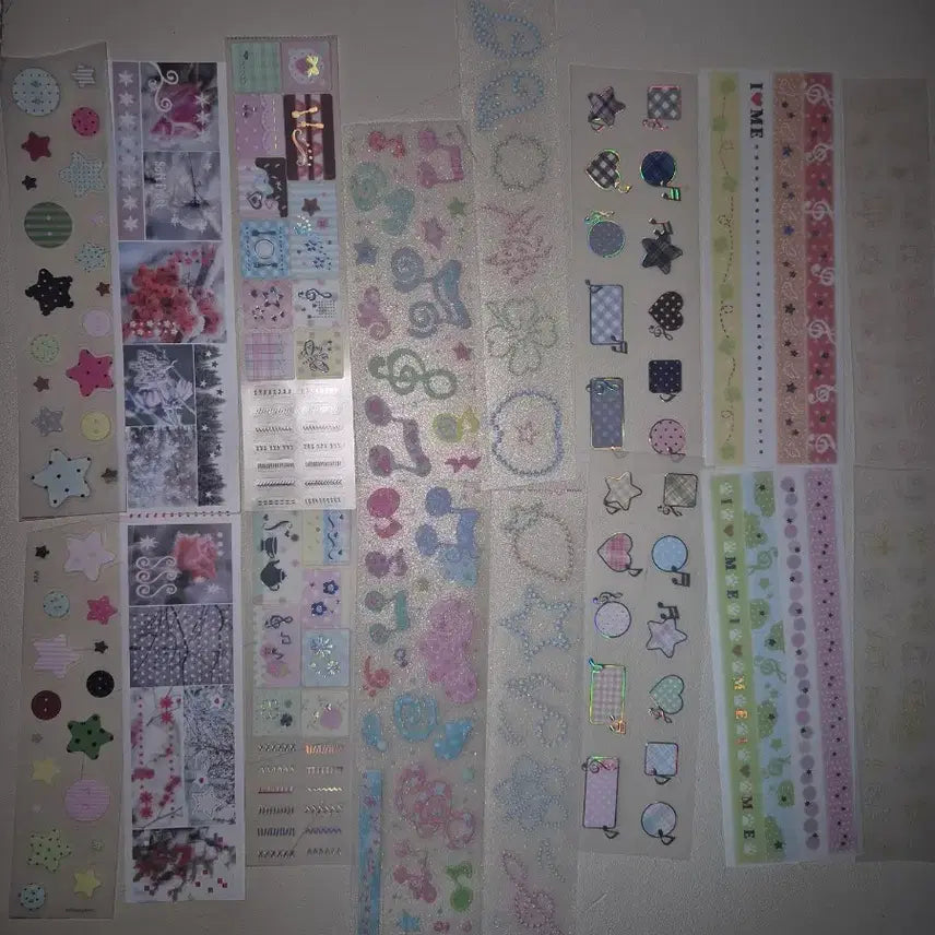 [BUNJANG] Kiss-cut Sticker Set (Assorted Patterns) / 다꾸 띵) 키스컷 15종 소분컷 2패턴 일괄 판매