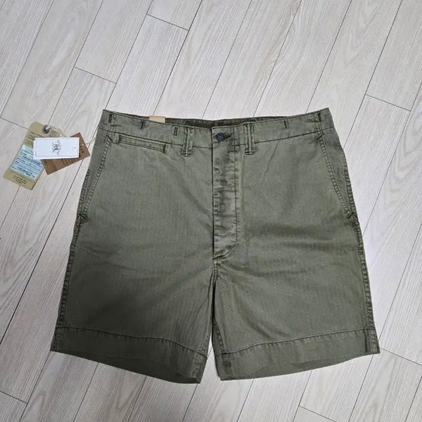 [BUNJANG] RRL Herringbone Field Shorts Olive Green / RRL 헤링본 필드 반바지 올리브 그린