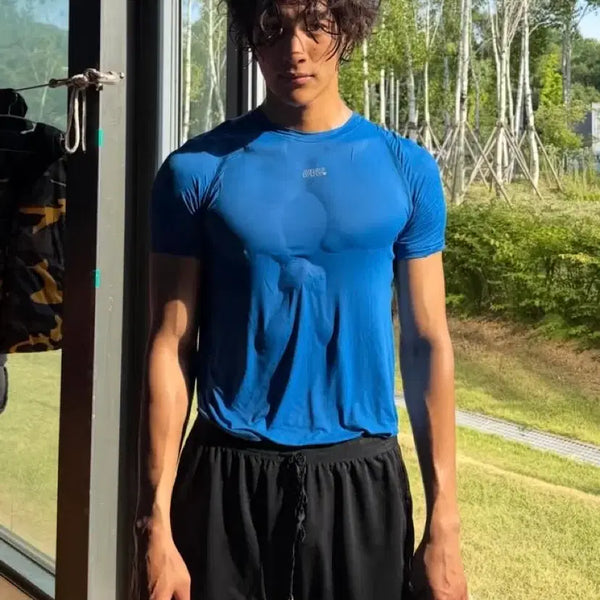 [BUNJANG] UVU Performance Training T-Shirt Blue / UVU 퍼포먼스 트레이닝 반팔 블루