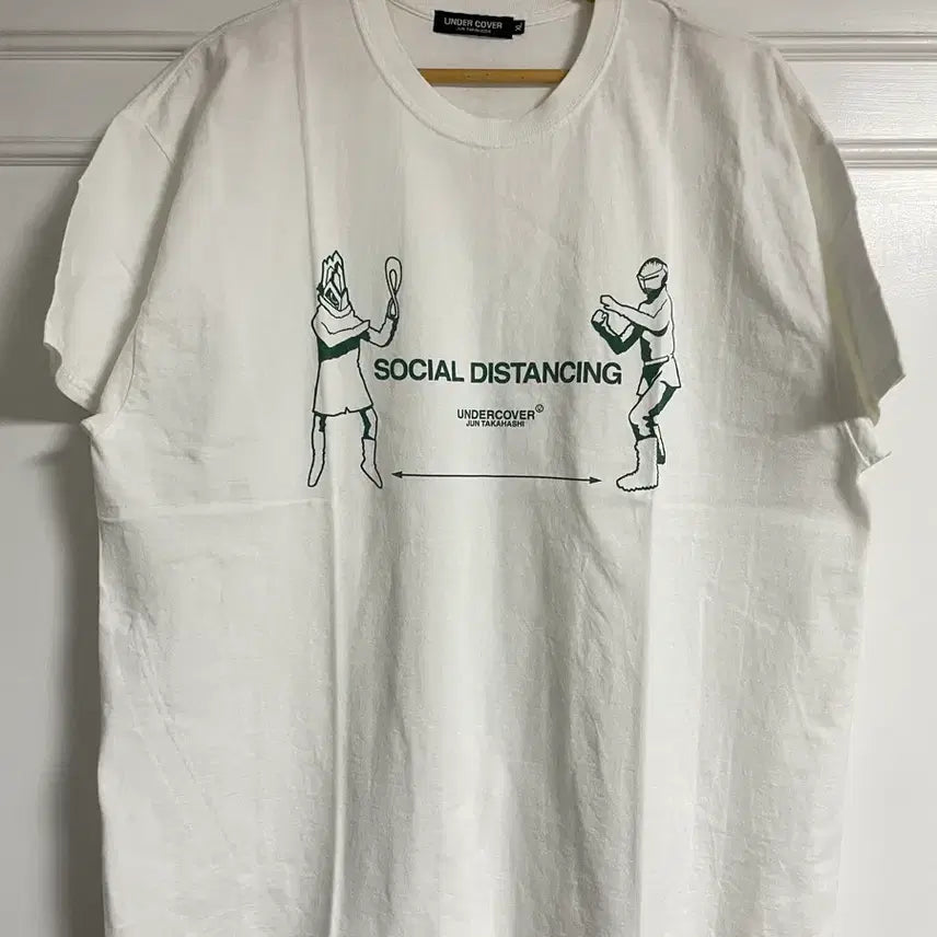 [BUNJANG] UNDERCOVER Social Distancing T-Shirt XL White / UNDERCOVER Social Distancing T-Shirt XL