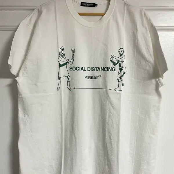 [BUNJANG] UNDERCOVER Social Distancing T-Shirt XL White / UNDERCOVER Social Distancing T-Shirt XL