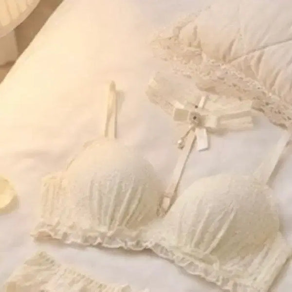 [BUNJANG] Aimfeel White Lace Choker Bra (75D) / 일본 화이트 레이스 초커 브라 에메필