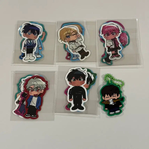 [BUNJANG] PlaYve Kkumi-nim Fragment Sticker Anti-Evil Fish Buk Keyring / 플레이브 꿉이님 조각스티커 액막이북어키링
