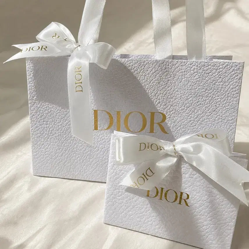 [BUNJANG] Dior Shopping Bags (Set of 2) with Ribbons / [품질최상/당일발송/리본2개 더 증정] 디올 쇼핑백 2개 판매