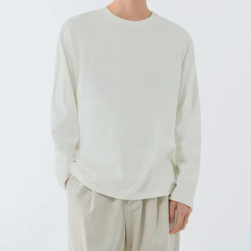 [BUNJANG] Musinsa Standard Basic Long Sleeve T-Shirt (M, Cream) Bundle / [일괄판매] 무신사 스탠다드 긴팔티 M