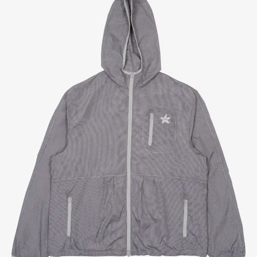 [BUNJANG] The Coldest Moment Starfish Mini Windbreaker (L) Grey / 더콜디스트모먼트 스타피쉬 미니 체크 바람막이 (L) 그레이