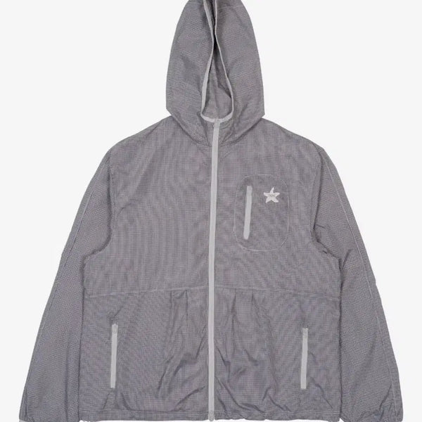 [BUNJANG] The Coldest Moment Starfish Mini Windbreaker (L) Grey / 더콜디스트모먼트 스타피쉬 미니 체크 바람막이 (L) 그레이