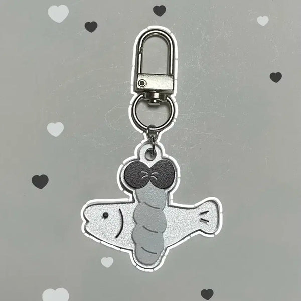 [BUNJANG] Good Luck Protection Pollack Keychain (Silver) / 행운 액막이 명태 키링(은색)