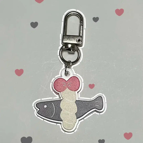 [BUNJANG] Lucky Charm Pollack Keyring (Black) / 행운 액막이 명태 키링(검정)