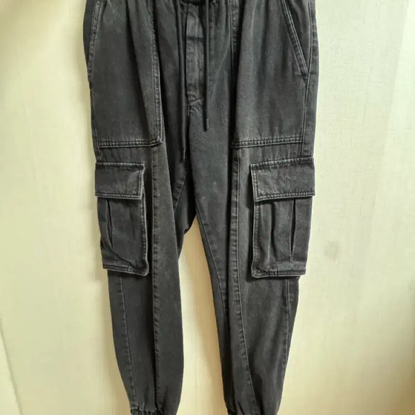 [BUNJANG] Juun.J Black Indigo Cargo Jogger Pants (Size 46) / 준지-새상품46) 흑청 카고 조거팬츠