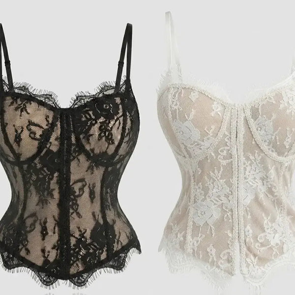 [BUNJANG] Goth Mori Ribbon Corset (Black/Ivory) / [새상품/바로발송] 2컬러 할로윈 퀸 지뢰계 고스로리 고딕 섹시 글램 리본 코르셋
