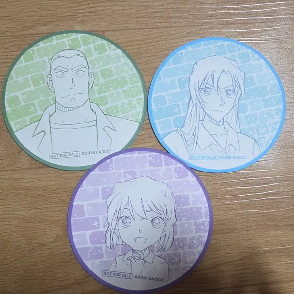 [BUNJANG] Detective Conan Fanbase Pop-up POB Coaster Bundle Set / 명탐정코난 팬베이스 팝업 특전 코스터