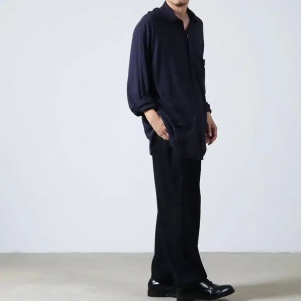 [BUNJANG] Comoli Cotton Jersey Shirt Navy / (2) 24ss 코모리 코튼 져지 셔츠 네이비