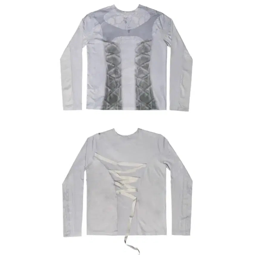 [BUNJANG] Ohos Backward Printed Sleeve Cool Grey / 유일매물) 오호스 백워드 프린티드 슬리브 쿨그레이