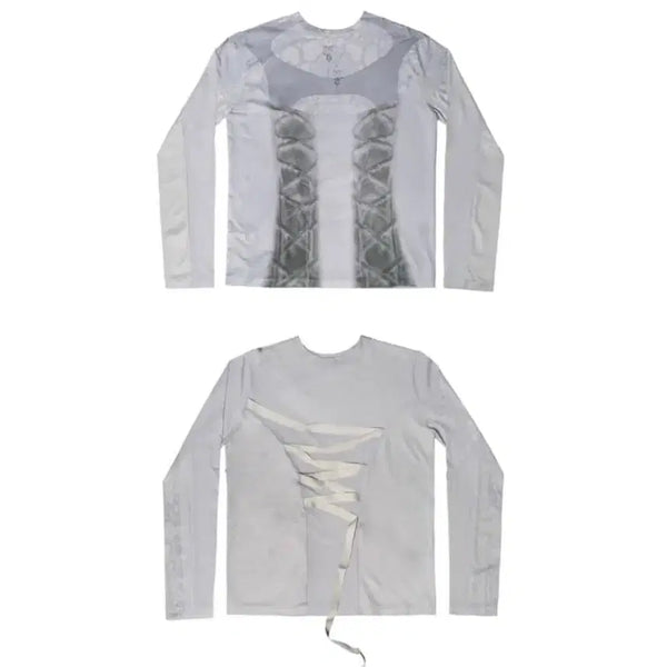 [BUNJANG] Ohos Backward Printed Sleeve Cool Grey / 유일매물) 오호스 백워드 프린티드 슬리브 쿨그레이