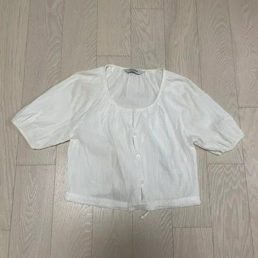 [BUNJANG] 8seconds White Puff Sleeve Blouse / 8seconds 에잇세컨즈 화이트 퍼프 소매 블라우스