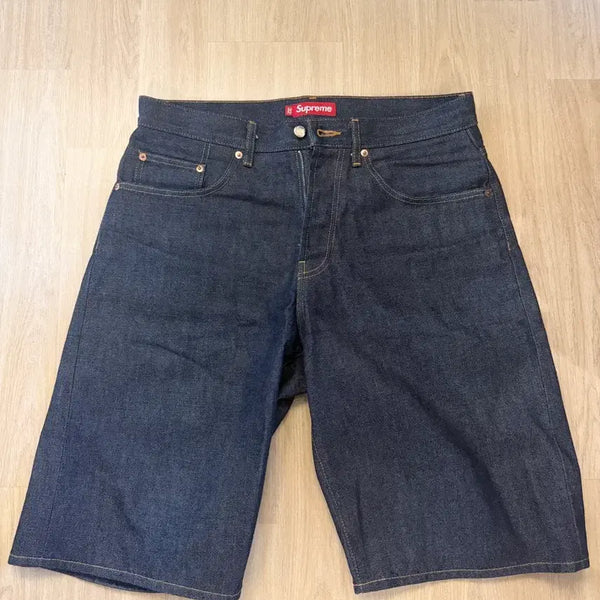 [BUNJANG] Supreme Rigid Selvedge Baggy Shorts / [32] 슈프림 배기 쇼츠 리지드 샐비지