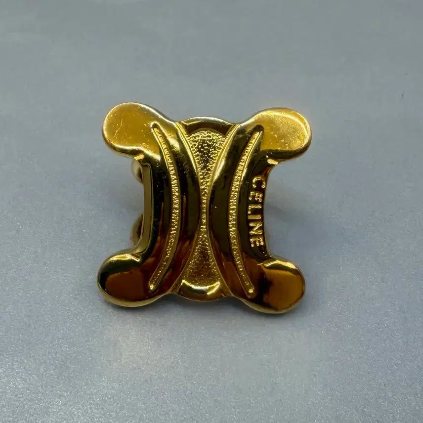 [BUNJANG] Celine Triomphe Gold Scarf Ring / [정품] 셀린느 트리옹프 금장 스카프링
