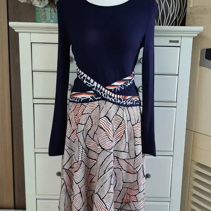 [BUNJANG] Navy Pattern Dress / 네이비패턴원피스 아주예뻐요~
