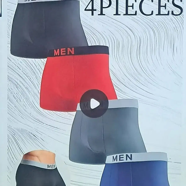 [BUNJANG] Men's Boxer Briefs 4-Piece Set / 남성 사각팬티 4종 세트