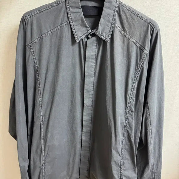 [BUNJANG] JUUN.J Ash Grey String Shirt / 준지-새상품44)애쉬 그레이 스트링 셔츠