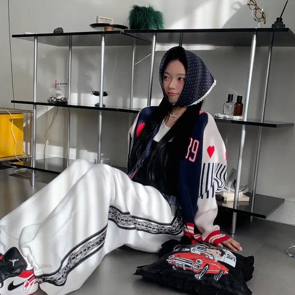 [BUNJANG] Lace Studded Training Pants / 레이스 스터드 트레이닝