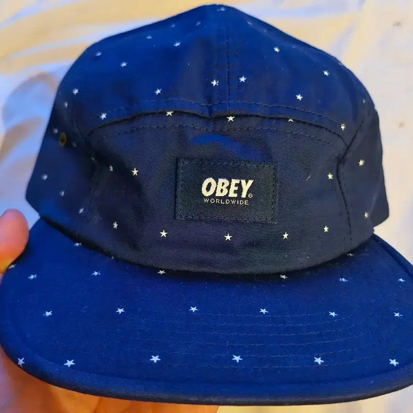 [BUNJANG] OBEY Star Pattern Ball Cap Navy / 오베이 볼캡 이에요